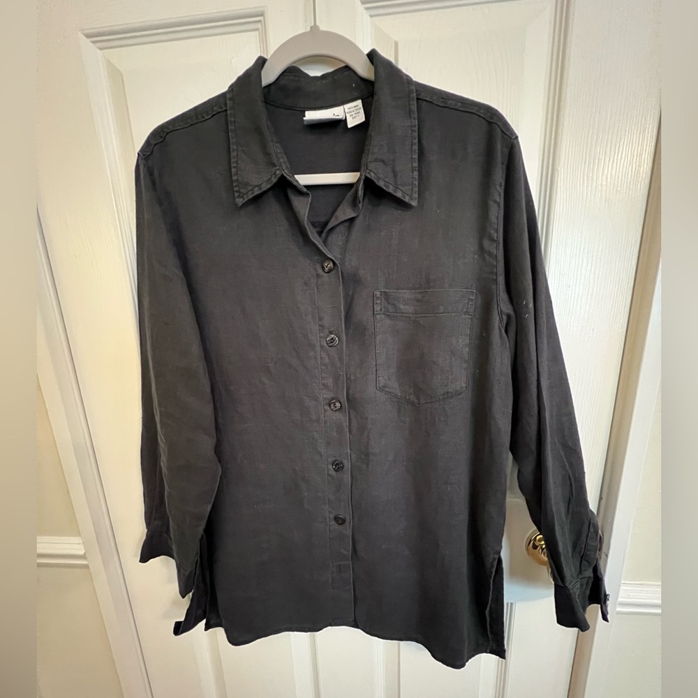 Chico's Dark Charcoal Button-Up shirt